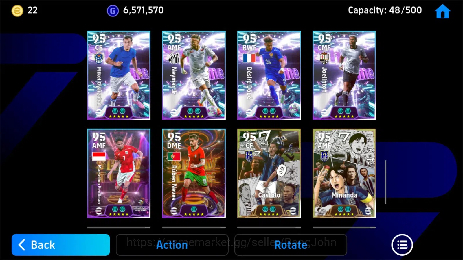 eFootball Accounts Legends & Iconic Players Mobile|PW 4503 |Pepe Epic,Roberto Donadoni Epic,Albert Ferrer Epic,Dean Huijsen 2