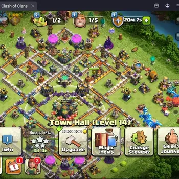 Clash of Clans Accounts High-End TH14-BH8|Lv.130|BK41,AQ55,MP45,GW20,RC13|BM16,BC17,HH8|1 Gold Skins|106 Gems|Proteck ON