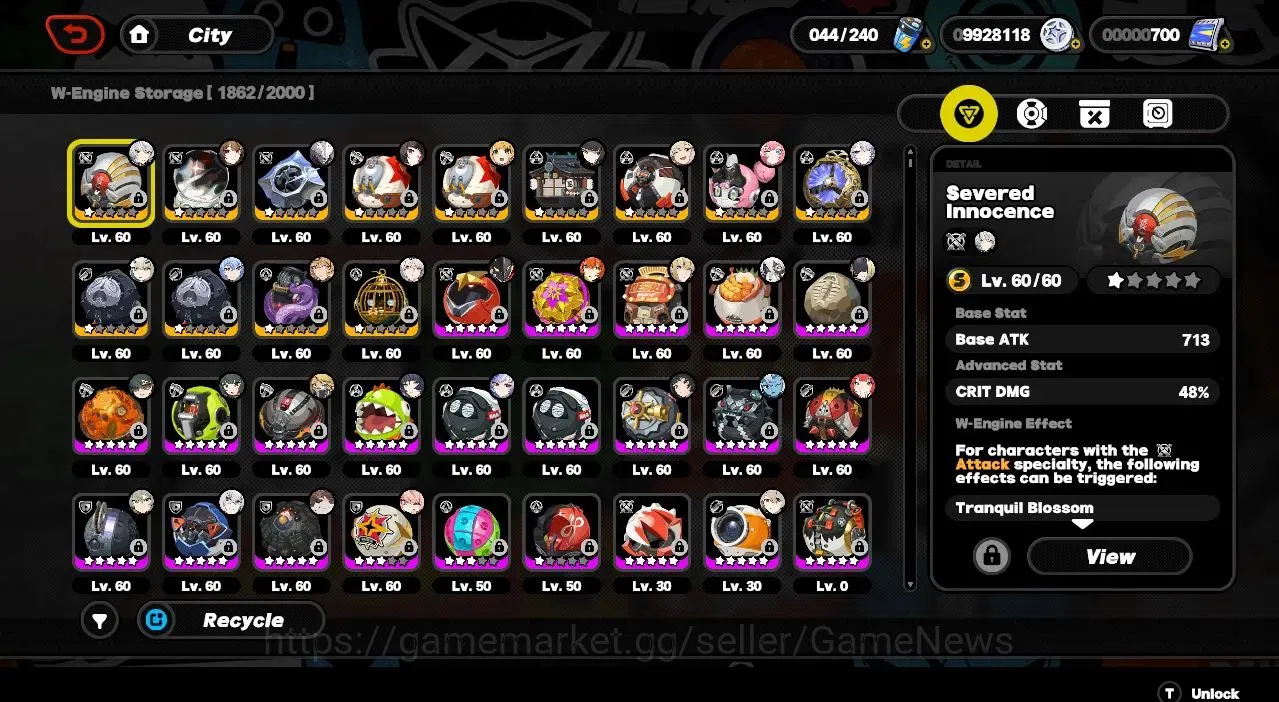 Zenless Zone Zero Accounts End-Game Asia ENDGAME| 25 Limit 3 VH + 3 AoD 4
