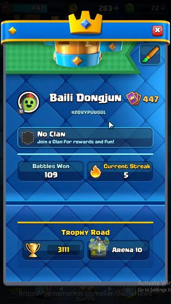 Clash Royale Accounts Lv 447|Trophy 3111|KTL 10|Card 54/121|1 Hero 4 EVO image 2