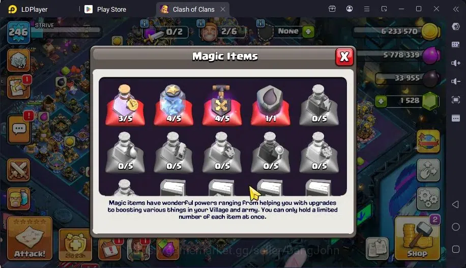 Clash of Clans Accounts High-End TH 18-BH 10|LVL246|BK7101,AQ104,MP91,GW77,RC52,DD13|BM217,BC15|13 Legend skin & 14 Gold|Gem 4