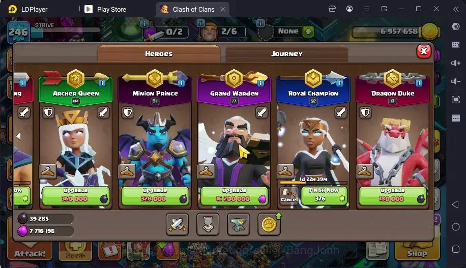 Clash of Clans Accounts High-End TH 18-BH 10|LVL246|BK7101,AQ104,MP91,GW77,RC52,DD13|BM217,BC15|13 Legend skin & 14 Gold|Gem 8