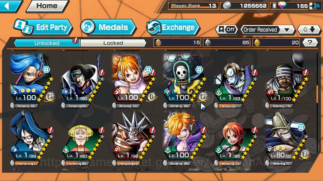 One Piece Bounty Rush Accounts Global|3EX|FilmZ Zephyr,[Sakazuki],4 Emperor Monke image 7