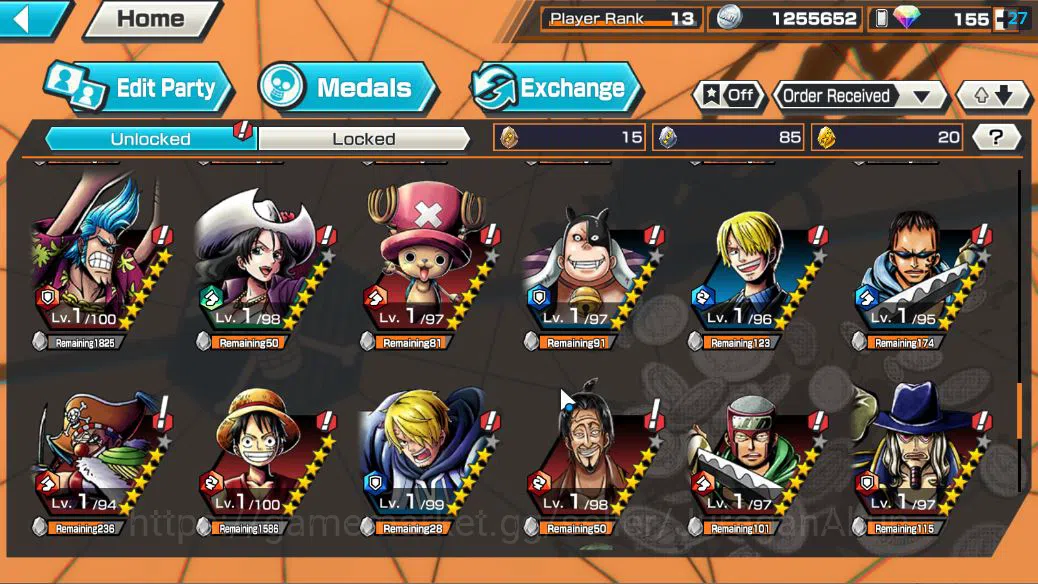 One Piece Bounty Rush Accounts Global|3EX|FilmZ Zephyr,[Sakazuki],4 Emperor Monke image 9