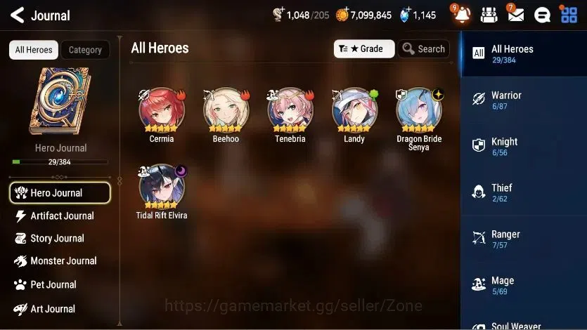 Epic Seven Accounts Others Global|Unverif|New ERA 2ML (Tidal Rift Elvira, DB Senya)|Theater+PoH+Bless ON|Stove(ES877Z) 1