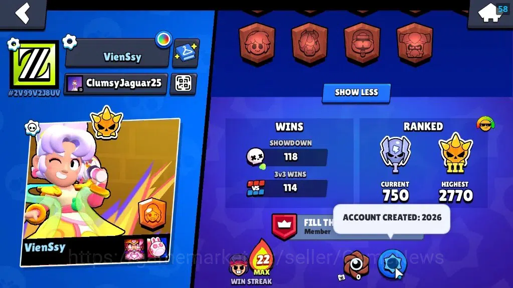 Brawl Stars Accounts 3061 Trophy|29 Brawlers 4 MaxLvl[Full Buffies Edga image 4