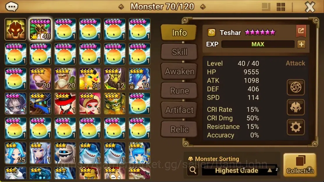 Summoners War: Sky Arena Accounts GLOBAL | NB 5 TESHAR,Starter Gacha 115 12Y+160 11Y image 2