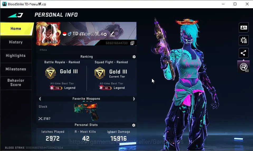 Blood Strike Accounts ASIA|17 ULTRA[KATYA,ETHAN,HANK,JET,ZERO,M4A1,URB,S image 1
