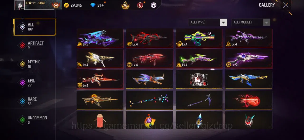 Free Fire Accounts evos stacked account | Entrance emote | Dope emo image 1