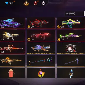 Free Fire Accounts  evos stacked account | Entrance emote  | Dope emo image 1