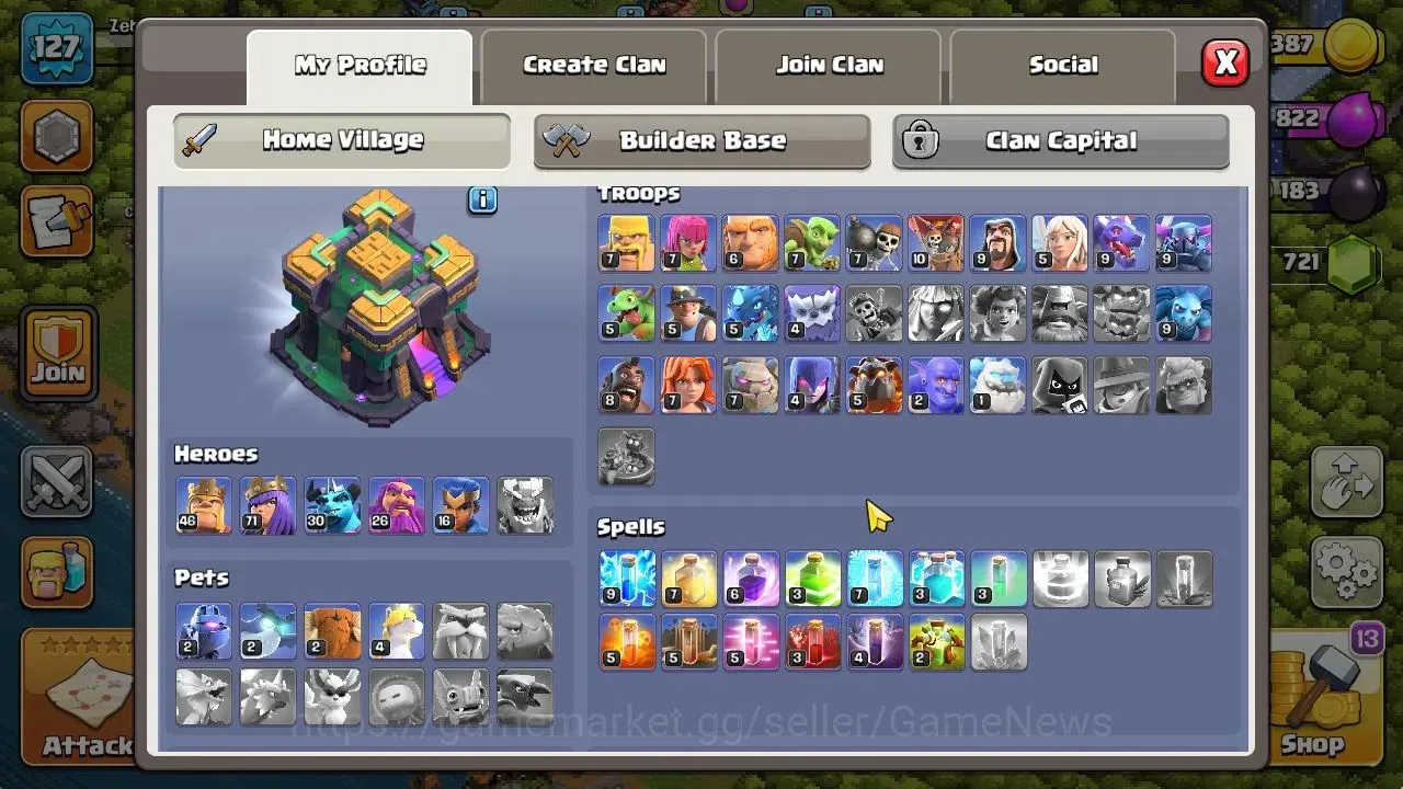 Clash of Clans Accounts TH 14-BH 10|LV 127|HH 8|BK 46,AQ 71,GW 26,MP 30,RC image 4