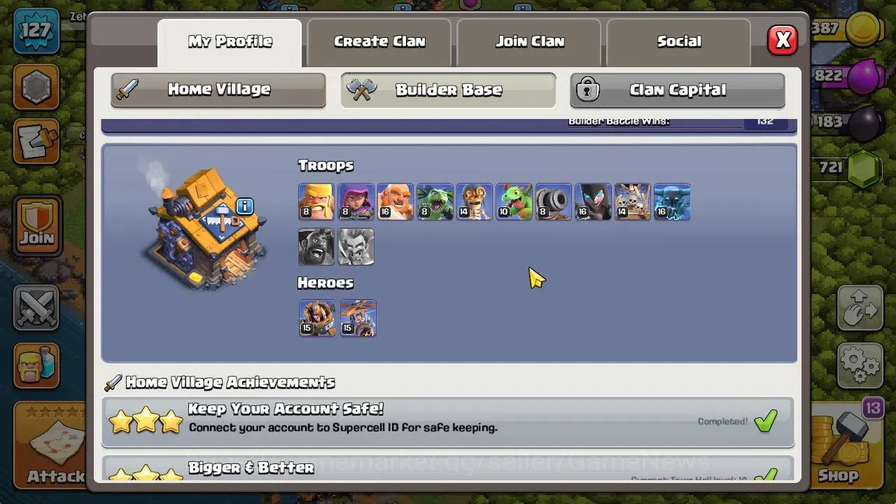 Clash of Clans Accounts TH 14-BH 10|LV 127|HH 8|BK 46,AQ 71,GW 26,MP 30,RC image 6
