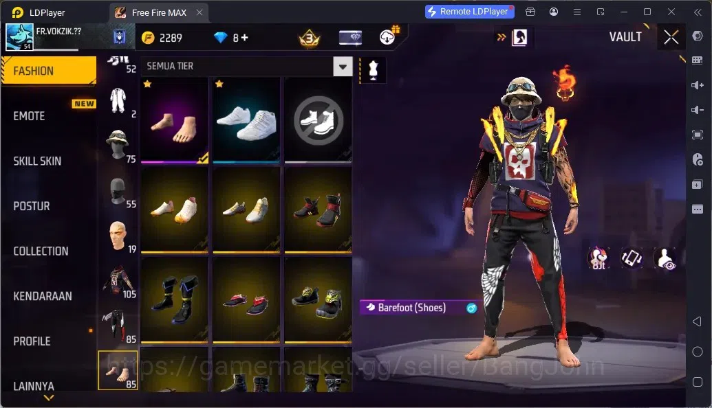 Free Fire Accounts Indonesia | 1 EVO (WOODPECKER-MAJESTIC PROWLER Lv4)| M1887- HAND OF HOPE| Electrify Bunny Backpack 13