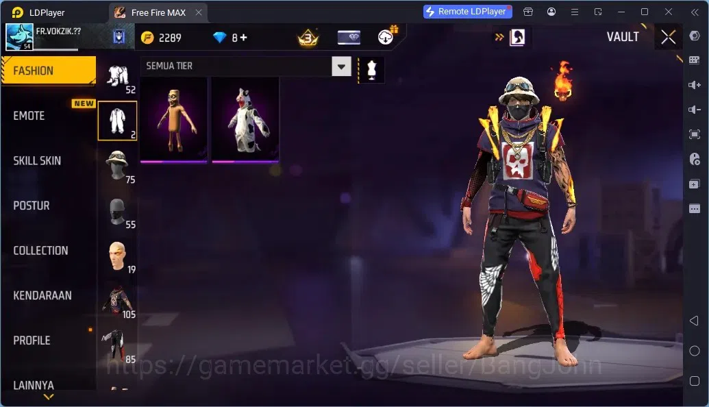 Free Fire Accounts Indonesia | 1 EVO (WOODPECKER-MAJESTIC PROWLER Lv4)| M1887- HAND OF HOPE| Electrify Bunny Backpack 7