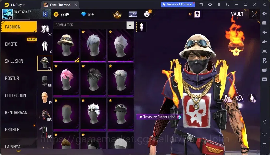 Free Fire Accounts Indonesia | 1 EVO (WOODPECKER-MAJESTIC PROWLER Lv4)| M1887- HAND OF HOPE| Electrify Bunny Backpack 8