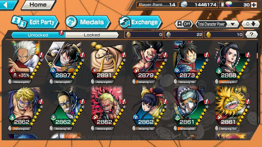 One Piece Bounty Rush Accounts Global | 2EX | 2MAX | Borsalino, St.EthanbaronV.Nu image 8