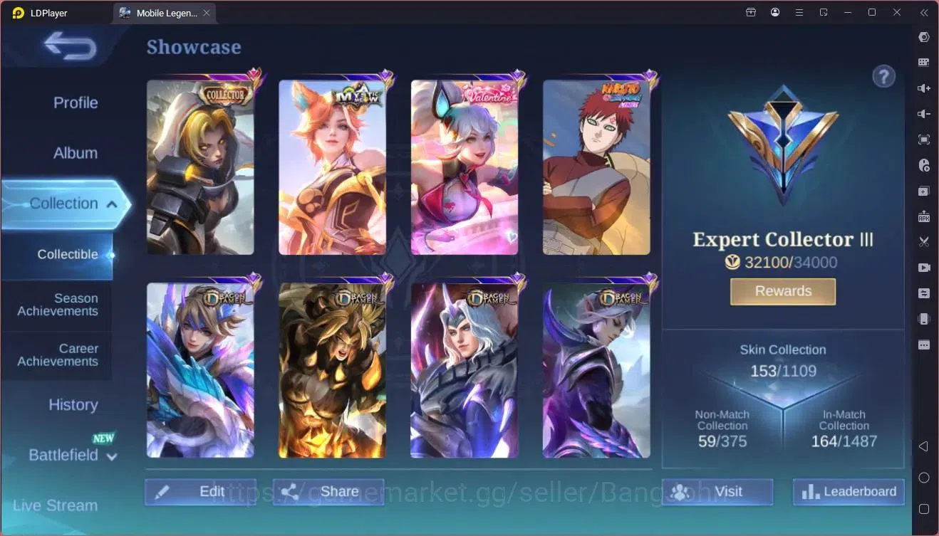 Mobile Legends: Bang Bang Accounts Global|Hero 108|Skin 153|Expert|CC Natalia|Naruto image 2
