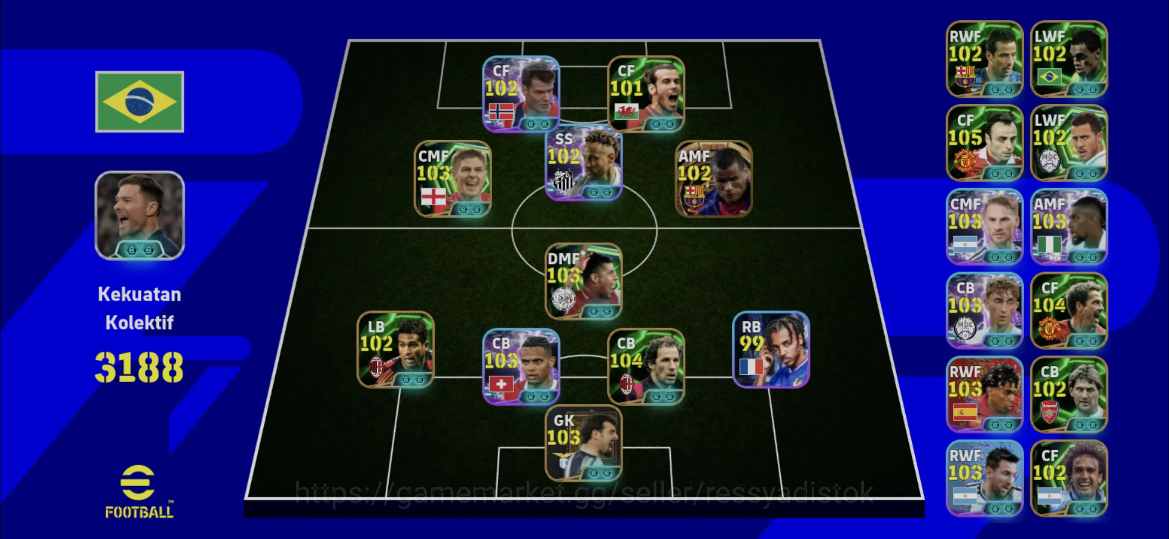 eFootball Accounts Legends & Iconic Players EFOOTBALL 2026 | EPIC G BALE,BIGTIME RIVALDO,S GERARD,BARESSI,ST SORLOTH,G 1