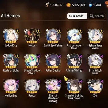 Epic Seven Accounts Mid-Tier Asia Verif|15 ML(Notos,Shepherd D Diene,Renoa,Zio,etc)+Stark,Frida,Aubade,Rinak,Etc|PoH ON|1K