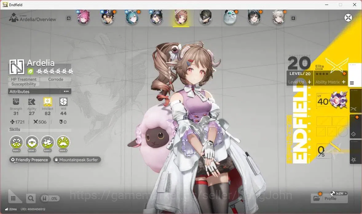 Arknights: Endfield Accounts ASIA|Lv37|2Limited+2Sign|Yvonne+Sign,Tangtang,Ardelia+Sign|MC Male|AKE467B 3