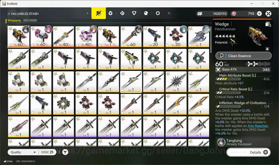Arknights: Endfield Accounts ASIA|Lv37|2Limited+2Sign|Yvonne+Sign,Tangtang,Ardelia+Sign|MC Male|AKE467B 4