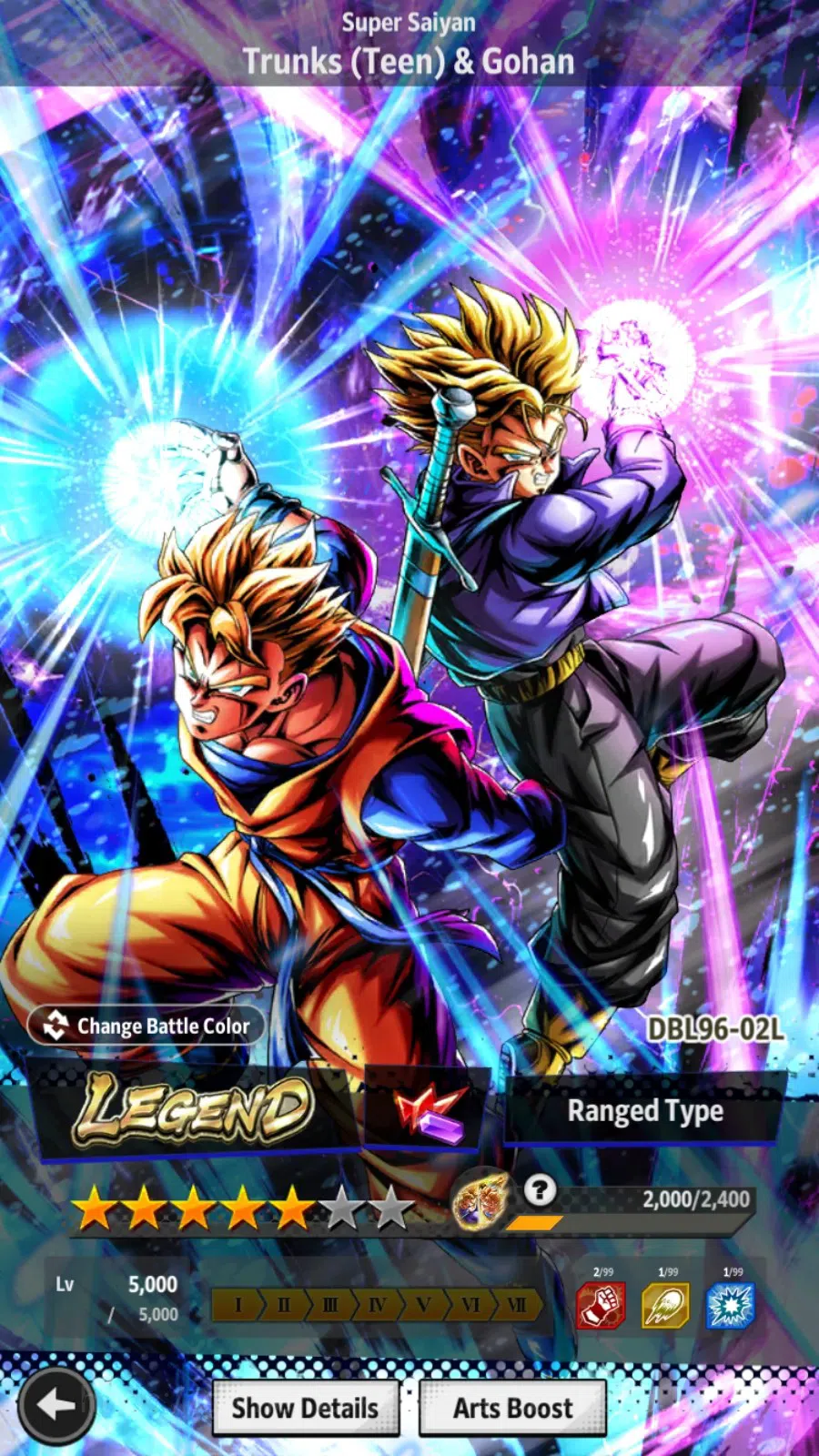 Dragon Ball Legends Accounts High-End Android | Lvl 168|135M Total Power|865 CC|4 LR|6 UL|LR Trunks&Gohan,SSG Shallet 3