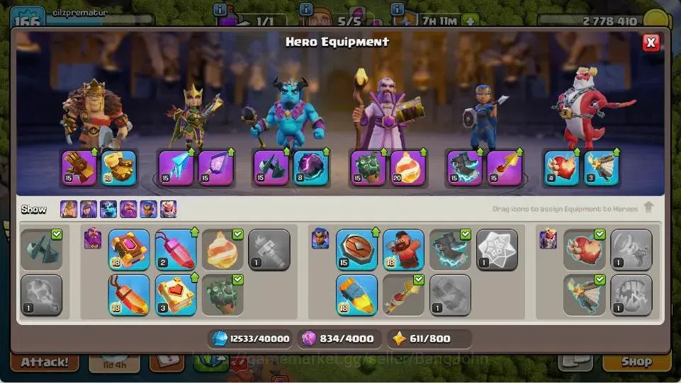 Clash of Clans Accounts Global |TH 16-BH 10|LVL 166| AQ 68 ,MP 43 ,GW 44 , image 10