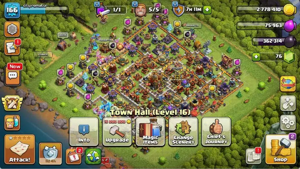 Clash of Clans Accounts Global |TH 16-BH 10|LVL 166| AQ 68 ,MP 43 ,GW 44 , image 2