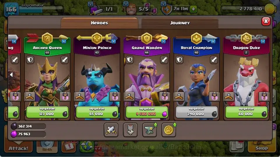 Clash of Clans Accounts Global |TH 16-BH 10|LVL 166| AQ 68 ,MP 43 ,GW 44 , image 8
