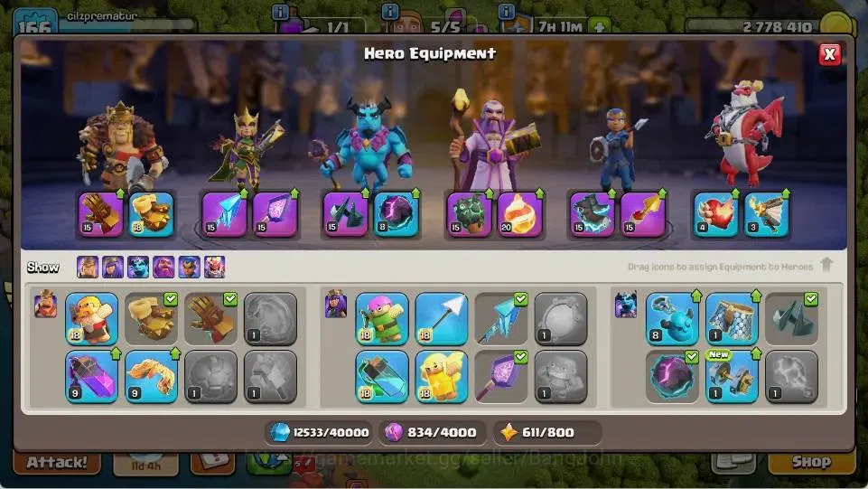 Clash of Clans Accounts Global |TH 16-BH 10|LVL 166| AQ 68 ,MP 43 ,GW 44 , image 9