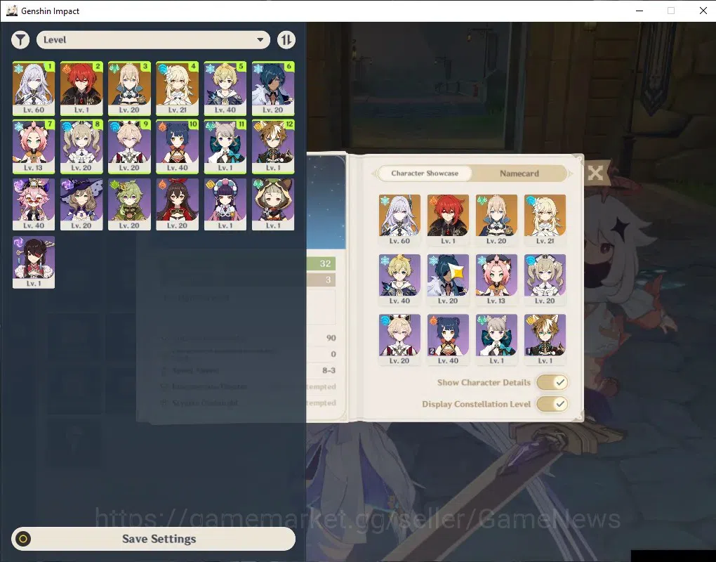 Genshin Impact Accounts Reroll ASIA|AR 32|1 Limited (Skirk) + 2 Standard (Diluc,Jean)|All Unset|Reunion ON|Female MC|Take 1