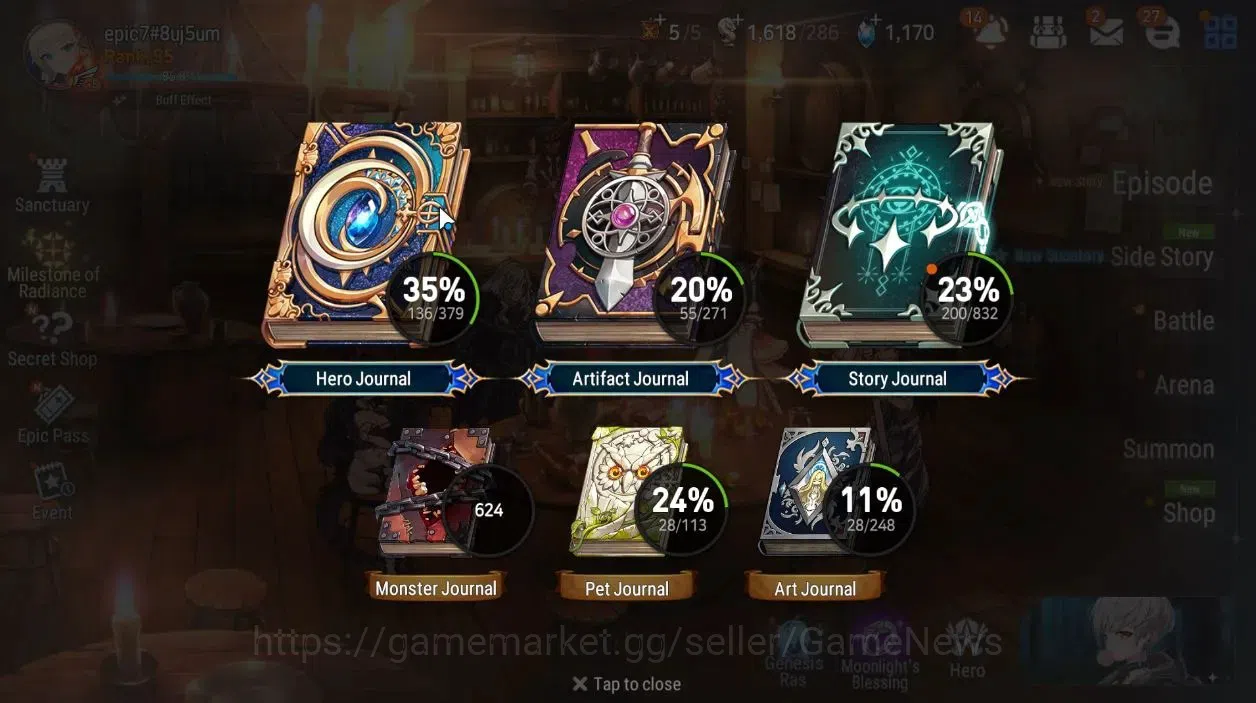 Epic Seven Accounts Global|UnVerif|9 ML(BMHaste,RoLight,Zio,LW Peira,S image 3
