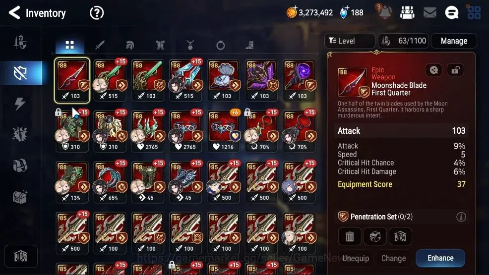 Epic Seven Accounts GLOBAL UnVerif|New Era|5 ML(Rhianna & Luciella,Zio image 15