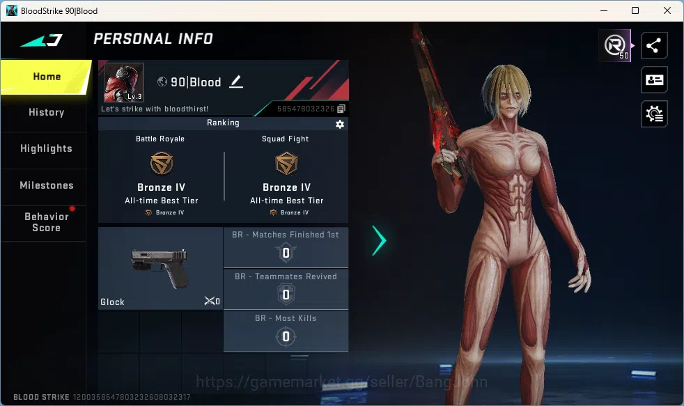 Blood Strike Accounts Others ASIA| 1 ETERNAL Gun: MP5-Bloodrift|1 Legendary: M4A1-Venom|Check SS BS2555B 1