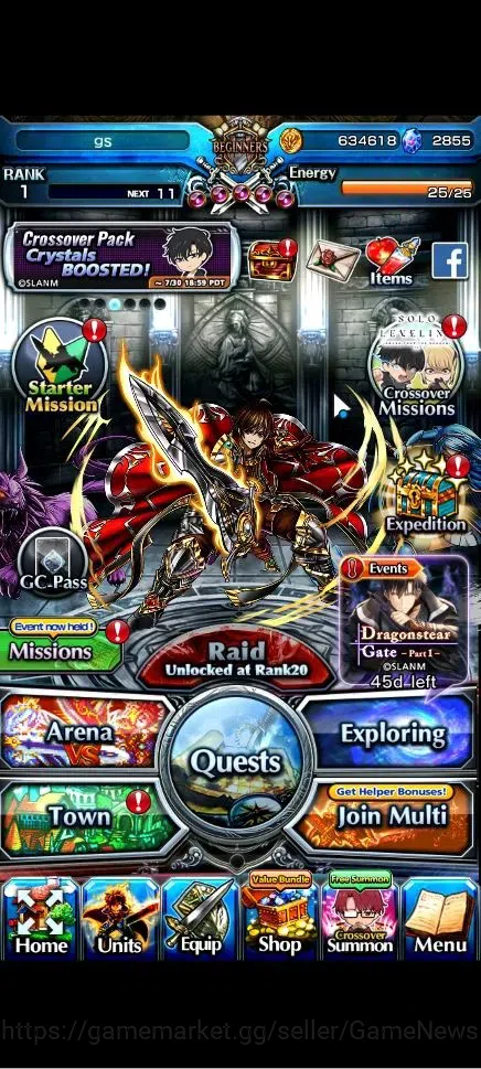 Grand Summoners Accounts Global|Rank 1|2855 cc Ready Gacha|2 Ascend| Summer image 1