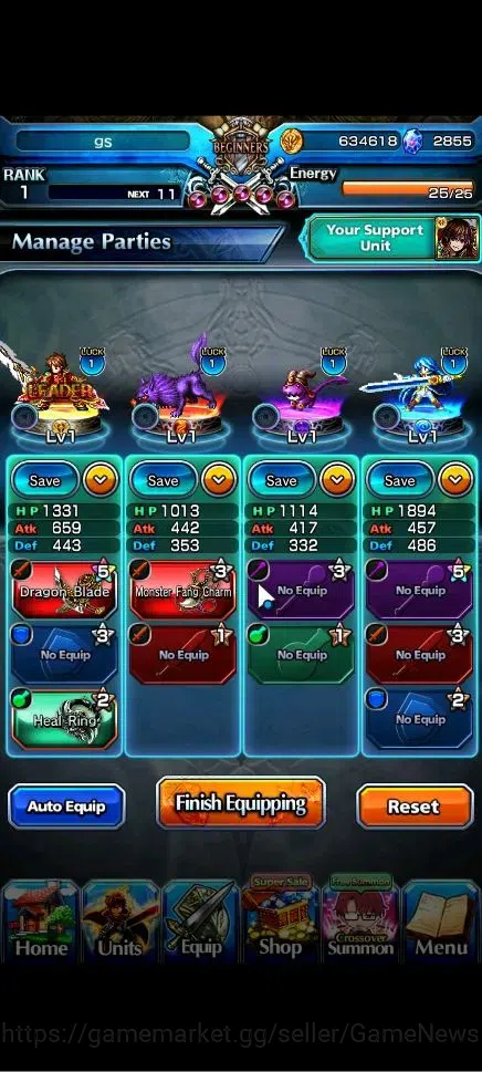 Grand Summoners Accounts Global|Rank 1|2855 cc Ready Gacha|2 Ascend| Summer image 3