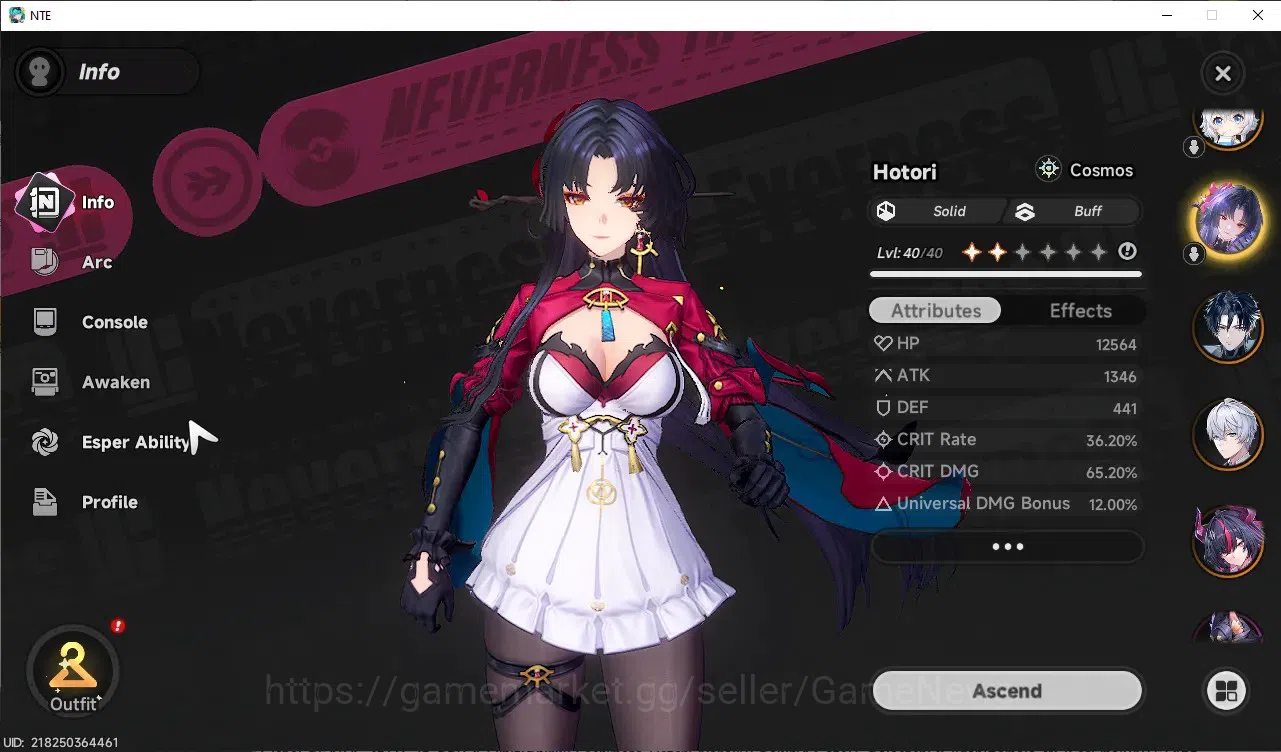 Neverness to Everness Accounts Global SEA|HL 26|TL 14|6 SSR 3 Limit [HotoriA1+Outfit,Shinku,Chaos],Jiuyuan,etc|1 Selector|2 4