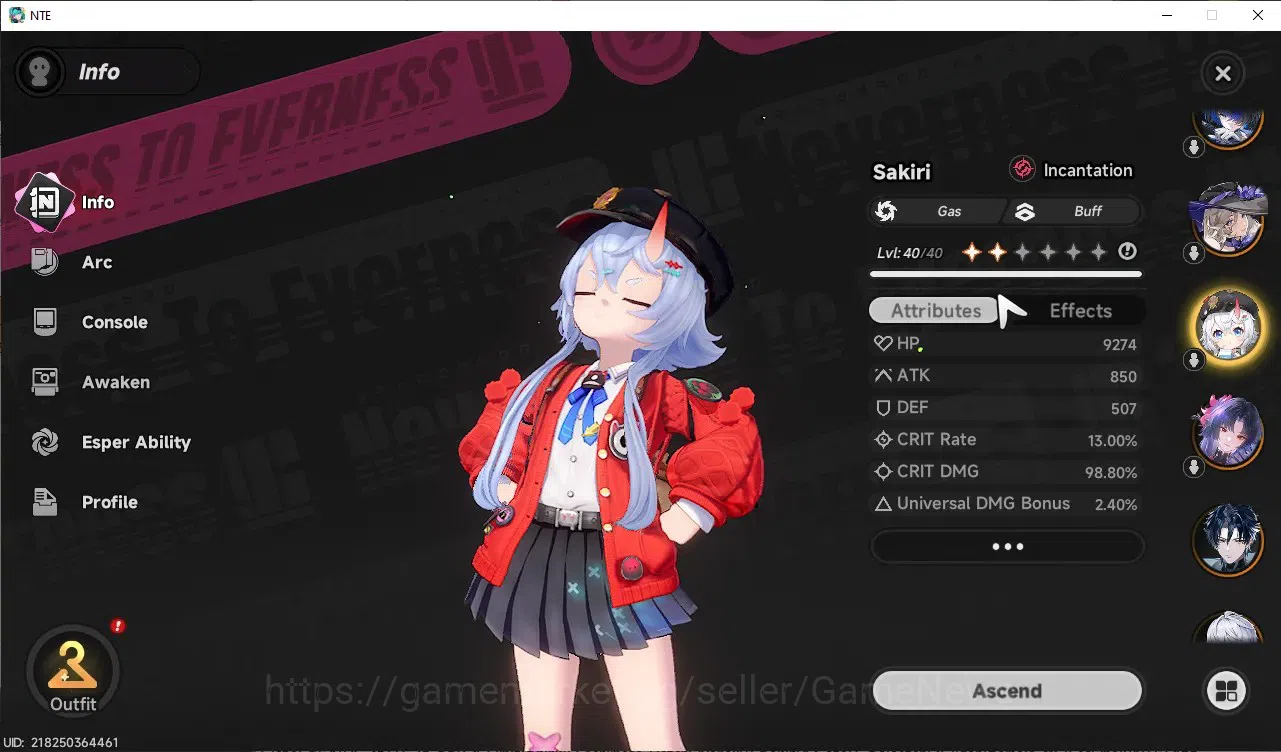 Neverness to Everness Accounts Global SEA|HL 26|TL 14|6 SSR 3 Limit [HotoriA1+Outfit,Shinku,Chaos],Jiuyuan,etc|1 Selector|2 7