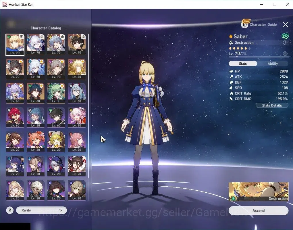 Honkai Star Rail Accounts Asia|TL 50|9 Limited|Saber+Sign,Sunday E1,Yao Guan image 4