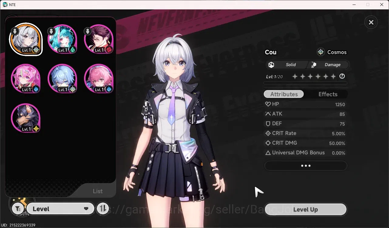 Neverness to Everness Accounts EU | Starter Lv 3 | 1 SSR Selector + 6 SR | MC Fem image 8
