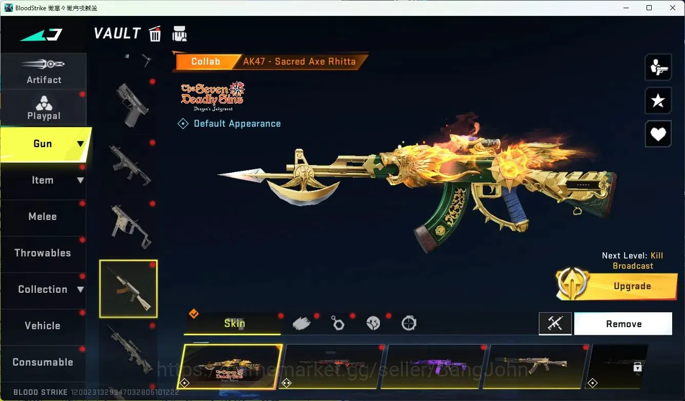 Blood Strike Accounts ASIA|ETERNAL=AUG(LVL4)|ULTRA=BTFLY KNIFE|EVOFED=FA image 17