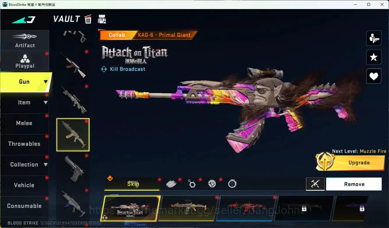 Blood Strike Accounts ASIA|ETERNAL=AUG(LVL4)|ULTRA=BTFLY KNIFE|EVOFED=FA image 18