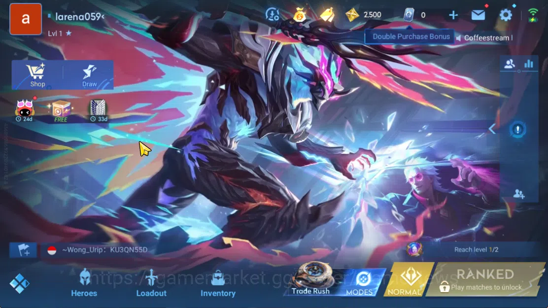 Honor of Kings Accounts Hero 7 |Starter with Legend Skin Selection Chest(D image 1