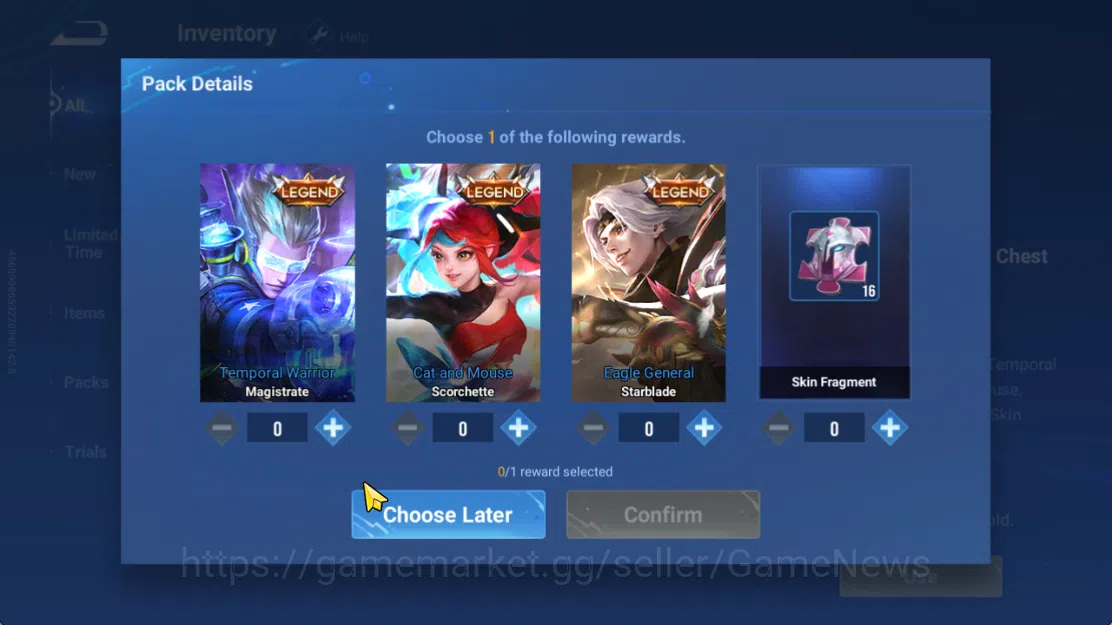 Honor of Kings Accounts Hero 7 |Starter with Legend Skin Selection Chest(D image 4