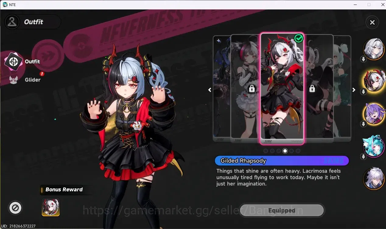 Neverness to Everness Accounts NA | Lv 14 | 3 S-Class (Lacrimosa+Sign+Gilded Outf image 4
