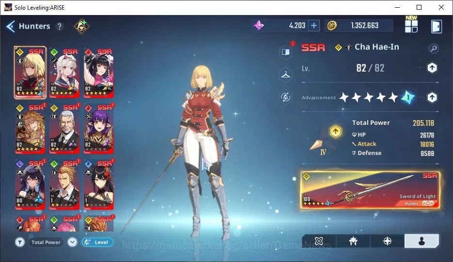 Solo Leveling: ARISE Accounts Power 768K| 13SSR (Cha Hae-In A6+SignA8, Mirei A5+ image 6