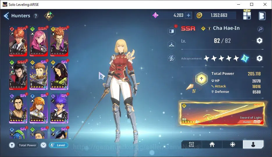 Solo Leveling: ARISE Accounts Power 768K| 13SSR (Cha Hae-In A6+SignA8, Mirei A5+ image 7