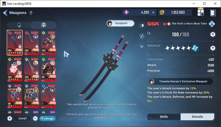 Solo Leveling: ARISE Accounts Power 768K| 13SSR (Cha Hae-In A6+SignA8, Mirei A5+ image 9