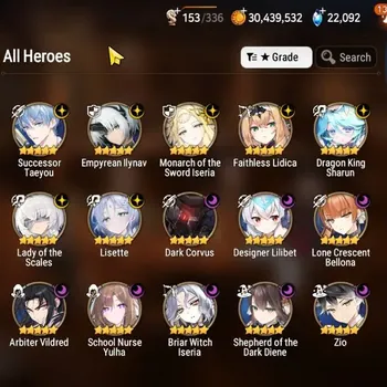 Epic Seven Accounts High-End GLOBAL UnVerif|NewEra|15 ML(LOT Scales,Zio,Shepherd,Lisette,Monarch,etc)+Estelle,etc|AUTO