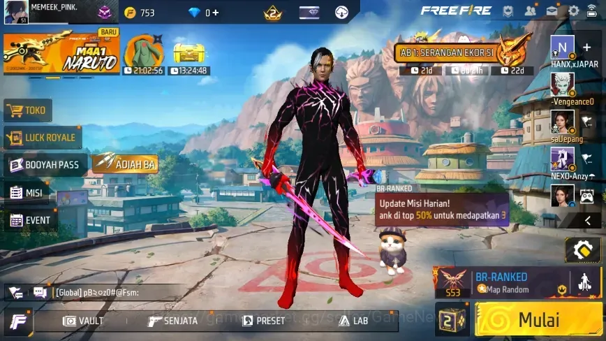 Free Fire Accounts Indonesia|Katana Loving Desire|Scythe Facture Vanguard|M1014 Dog at Hand|Super Void Bundle|93 Vault+33 1